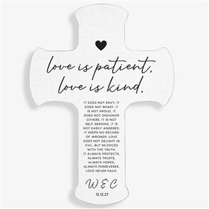 Love Is Patient Personalized Wedding Cross- 5x7 - 31318-S