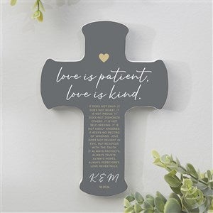 Love Is Patient Personalized Wedding Cross - 8x12 - 31318