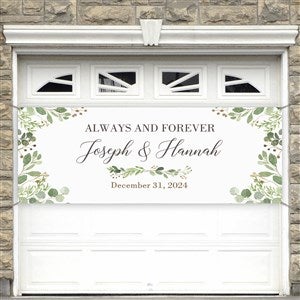 Laurels of Love Personalized Wedding Banner - 45x108 - 31319-L