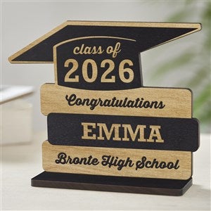 Graduation Personalized Black Stain Wood Keepsake - 31364-BK