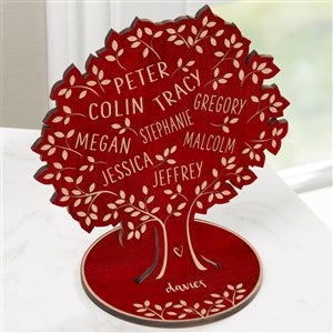 Family Tree Of Life Personalized Red Wood Keepsake - 31365-R