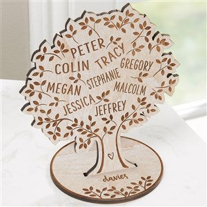 Family Tree Of Life Personalized Whiewash Wood Keepsake - 31365-W