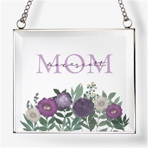 Floral Love For Mom Personalized Glass Suncatcher - 31366