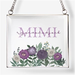 Floral Love For Grandma Personalized Glass Suncatcher - 31367