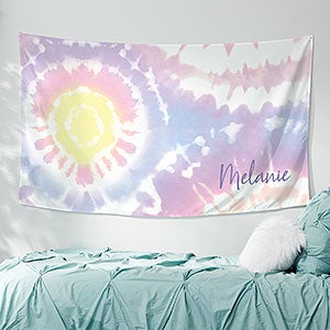 Pastel Tie Dye Personalized 35x60 Wall Tapestry - 31385