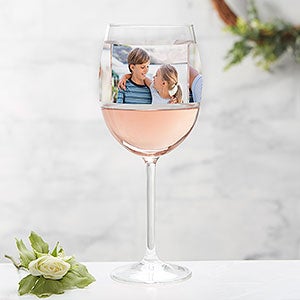 Photo Collage Personalized 19 oz Red Wine Glass - 31390-RN