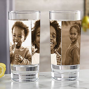 Photo Message Personalized 14 oz Short Drinking Glass