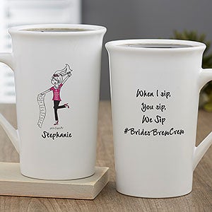 Busy Bride  philoSophies® Personalized Latte Mug 16 oz.- White - 31450-U