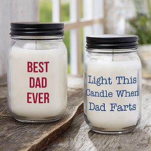 Write Your Own for Dad Personalized Farmhouse Candle Jar - 31453