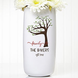 Family Tree Personalized Ceramic Vase - 31456