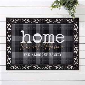 Home Sweet Home Personalized Plaid State Doormat- 18x27 - 31457-S