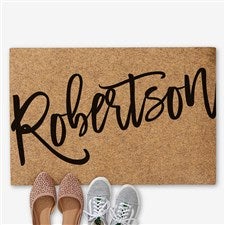 Bold Family Name Personalized 18x27 Synthetic Coir Doormat - 31465