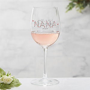 Butterfly Mom philoSophies® Personalized White Wine Glass - 31471-W