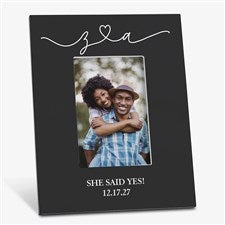 Drawn Together By Love Personalized Wedding Frame- 4x6 Vertical Tabletop - 31491-TV