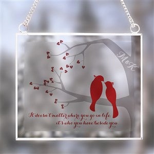 Love Birds Personalized Glass Suncatcher - 31505