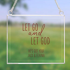 Let Go Spiritual Quote Personalized Glass Suncatcher - 31513-L