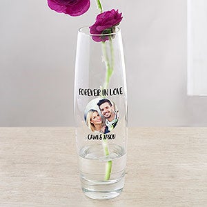 Photo Message for Couples Personalized Printed Bud Vase - 31578