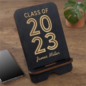 Graduating Class Of Personalized Wooden Phone Stand- Black Poplar - 31607-BLK