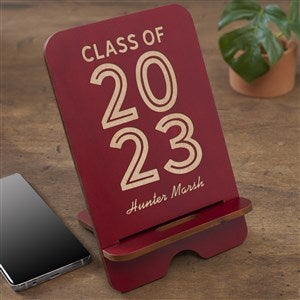 Graduating Class Of Personalized Wooden Phone Stand- Red Poplar - 31607-R