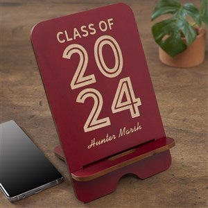 Graduating Class Of Personalized Red Poplar Wooden Phone Stand - 31607-R