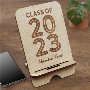 Graduating Class Of Personalized Wooden Phone Stand- Whitewash - 31607-W