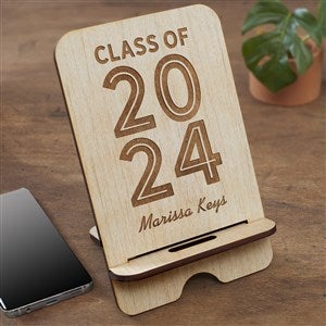 Graduating Class Of Personalized Whitewash Wooden Phone Stand - 31607-W