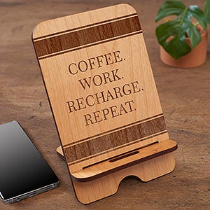 Create Your Own Personalized Natural Wooden Phone Stand - 31611-N