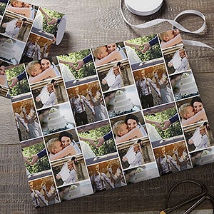 Wedding Photo Collage Personalized Photo Wrapping Paper Roll - 31617