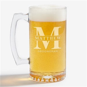 Lavish Groomsmen Wedding Engraved 25 oz. Beer Mug Glass - 31620-M