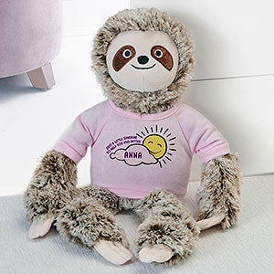 Get Well Personalized Plush Sloth- Pink - 31632-P