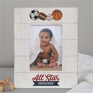 Sports Personalized Baby Shiplap Frame 5x7 Vertical - 31634-5x7V