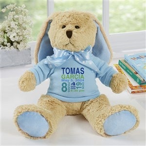 All About Baby Personalized Tan Plush Bunny-Blue - 31652-B