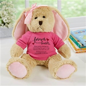 Memorial Personalized Tan/Pink  Plush Bunny Bear - 31665-P