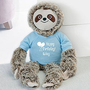 Happy Birthday Personalized Plush Sloth - 31687