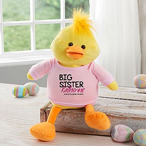 Big Sister Personalized Plush Duck- Pink - 31701-P