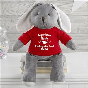 Congrats! Grad Personalized Grey Plush Bunny - 31727-G