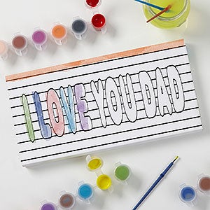 Paint It! DIY Personalized Coloring Canvas Print For Dad- 5½ x 11 - 31735