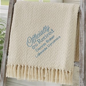 Officially Retired Embroidered Afghan - 31747