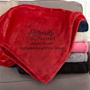 Officially Retired Personalized 50x60 Red Fleece Blanket - 31748-SR