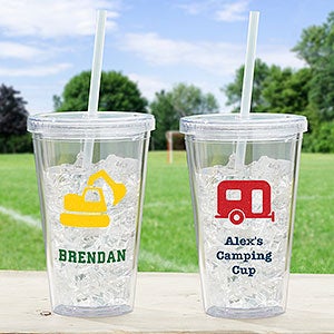 Choose Your Icon Personalized 17 oz. Transportation Acrylic Insulated Tumbler - 31765