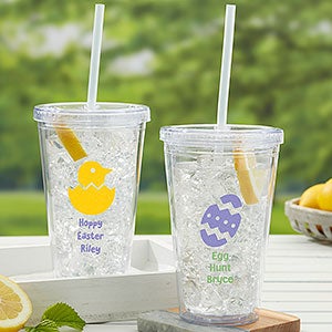 Choose Your Icon Personalized 17 oz. Easter Acrylic Insulated Tumbler for Kids - 31768