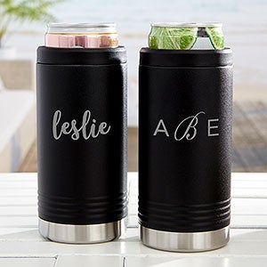 Classic Celebrations Personalized Insulated Skinny Can Holder Black - 31779-B