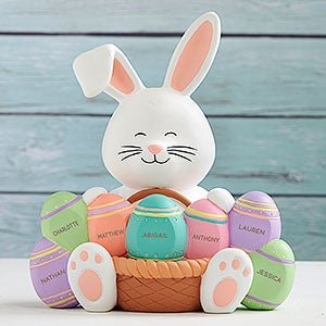 Personalized 3-D Resin Easter Bunny Shelf Sitter - 31783