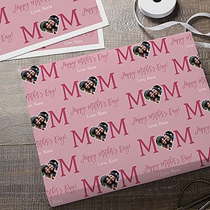 Loving Mom Personalized Photo Wrapping Paper Sheets - Set of 3 - 31786-S