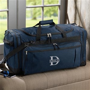 Lavish Last Name Embroidered Duffel Bag - Navy - 31802-NY