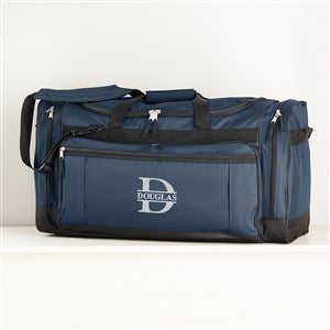 Lavish Last Name Embroidered Duffel Bag - Navy - 31802-NY