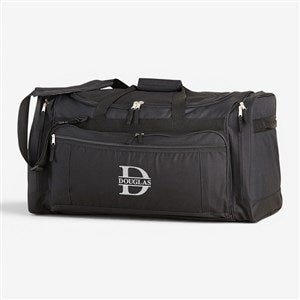 Lavish Last Name Embroidered Duffel Bag - Black