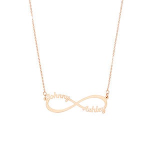 Infinity Name Custom Rose Gold Necklace - 2 Names - 31861D-2RG