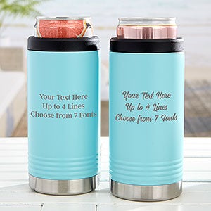 Any Message Stainless Insulated Skinny Can Holder Teal - 31887-T