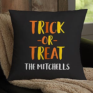 Candy Corn Phrases Personalized Halloween 18x18 Throw Pillow - 31898-L